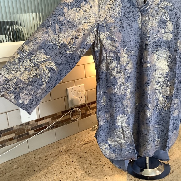 Soft Surroundings Blue Floral Tunic New Size XS - Picture 3 of 10